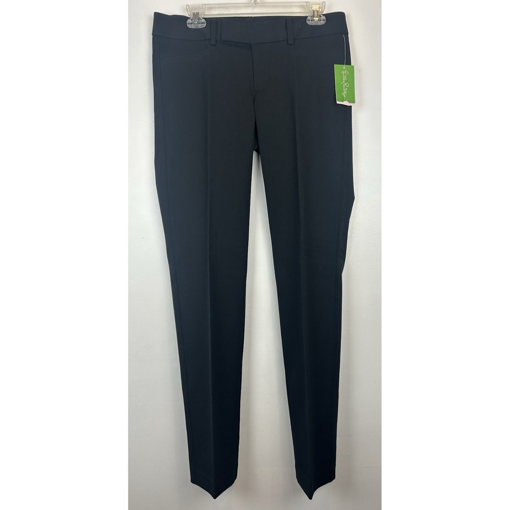Lilly Pulitzer Pants Womens 8 Black Leigh Trouser 59464 New Office Career